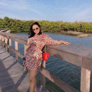 ZARA ruched Floral Dress